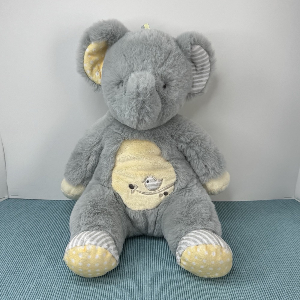 Douglas Baby Joey Gray Elephant Plumpie Plush Beanbag Stuffed Animal Bird 12"